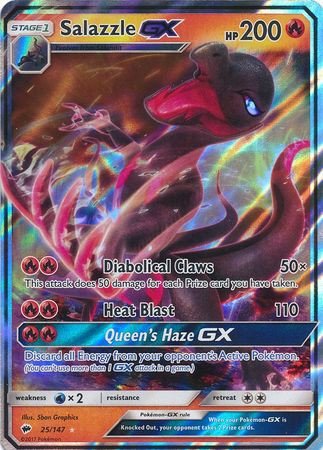 Salazzle-GX - 25/147 - Ultra Rare - Sun & Moon: Burning Shadows