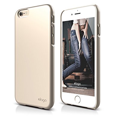 iPhone 6S Plus Case, elago [Slim Fit 2][Soft Feel Champagne Gold] - [Light][Minimalistic][True Fit] - for iPhone 6 Plus/6S Plus