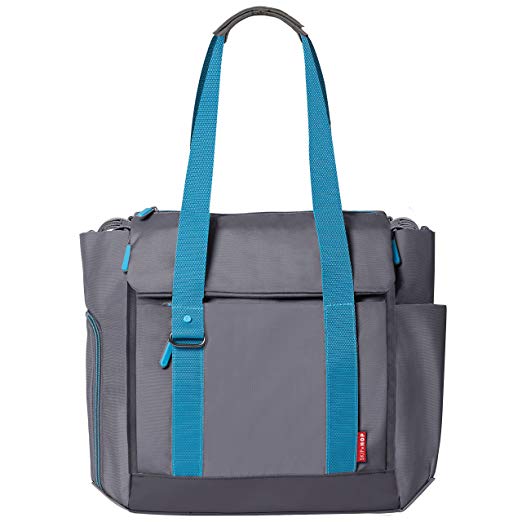 Skip Hop Fit All-Access Diaper Tote, Graphite/Aqua