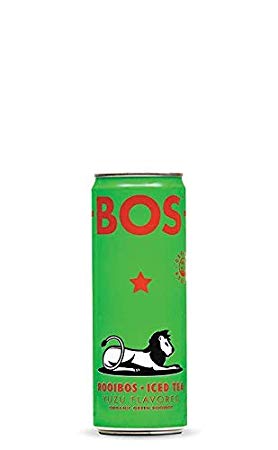 BOS Organic Iced Tea | Naturally Caffeine Free | Made with Rooibos – a South African superfood packed with antioxidants | Five Delicious Flavors (Green, 1 Can)