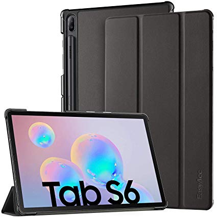 EasyAcc Case for Samsung Galaxy Tab S6 T860 T865 - Ultra Thin with Stand Function Slim PU Leather Smart Case Fits Samsung Galaxy Tab S6 T860 T865 10.5 Inch 2019 Black