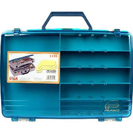 Plano Molding 1155 Tackle Box, Briefcase, 2-Layer, Beige Semi-Transparent