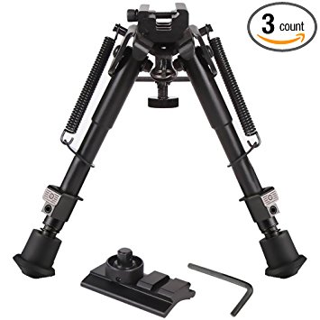 Feyachi Rifle Bipod 6 inch - 9 inch Adjustable Rifle Bipods with Accessories for Hunting