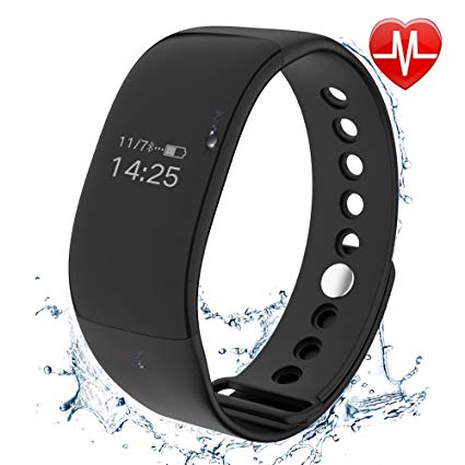 HOMEWINS Sport Waterproof Watch - Smart Heart Rate Monitor Band Blood Pressure Fitness Tracker for Android/IOS Kids Women Men Calorie Burn Tracker by