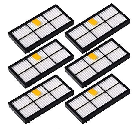 DoubleSun 6pcs Replacement Filters for iRobot Roomba 800&900 Series 890 891 894 860 861 864 880 870 980 960 961 964 Accessories