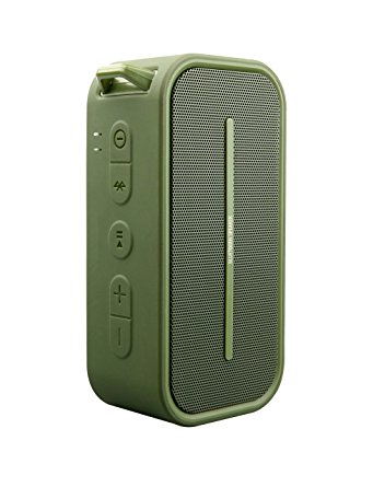 ICODE Sports Portable Bluetooth Speaker with 360° Surrounding Sounds, 12 Hour Play Rechargeable Battery ,Water Resistant IPX5 Perfect for Outdoor, Beach, Shower & Home (ARMY GREEN)