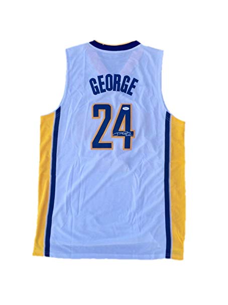 Signed Paul George Jersey - Home - JSA Certified - Autographed NBA Jerseys