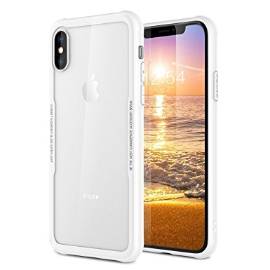 iPhone X Tempered Glass Phone Case,Soft Grip Matte Finish TPU  0.55mm Tempered Glass Hard Back Panel Hybrid Ultra-Thin [ Slim Fit ] Protect Cover Shock Absorption Back-Transparent for iPhone 10 / X