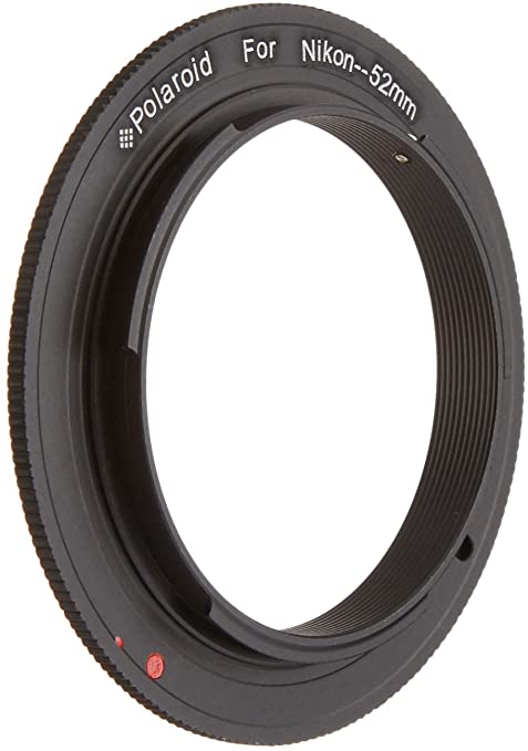 Polaroid 52mm Filter Thread Lens, Macro Reverse Ring Camera Mount Adapter For The Nikon D40, D40x, D50, D60, D70, D80, D90, D100, D200, D300, D3, D3S, D700, D3000, D5000, D3100, D7000, D5100, D3200, D600, D4, D800, D800E Digital SLR Cameras