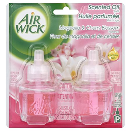 Air Wick Scented Oil Air Freshener, Magnolia & Cherry Blossom, 2 Refills, 0.67 Ounce