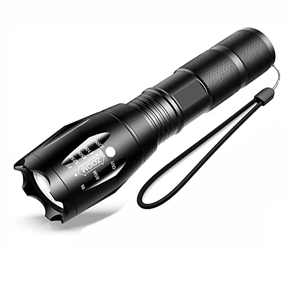 JTSN Tactical Flashlight Torch, Military Grade 5 Modes XML T6 3000 Lumens Tactical Led Waterproof Handheld Flashlight for Camping Biking Hiking Outdoor Home Emergency