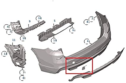 Painted or Primed BMW Rear Tow Hook Cover X3 F25 06/2009-05/2016 w/M Bumpers (Glacier Silver II Metallic A83)