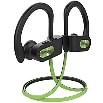 Mpow Flame Bluetooth Headphones Sport IPX7 Waterproof Wireless Sport Earbuds, Richer Bass HiFi Stereo in-Ear Earphones, 7-9 Hrs Playback, Running Headphones W/CVC6.0 Noise Cancelling Mic, Lime Green