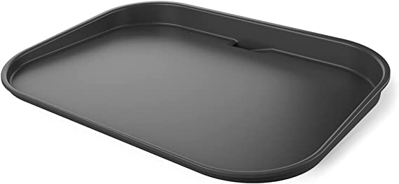 Ninja XSKGRDPLT Woodfire, Outdoor Flat Top Griddle Plate, Compatible with Ninja Woodfire Grills (OG700 series), Ceramic Coating, Insert, Black/Grey