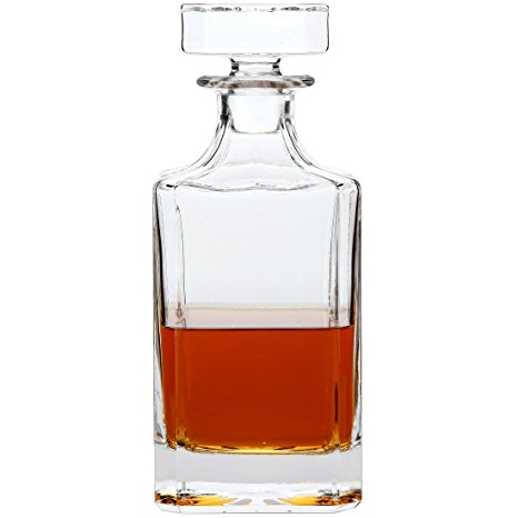 Lily's Home Wine, Liquor and Whiskey Decanter with Glass Stopper