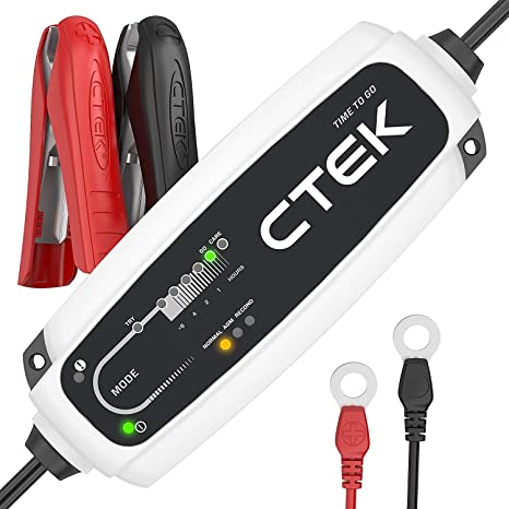 CTEK 40-255 CT5 Time to Go - 12 Volt Battery Charger and Maintainer with Accessories