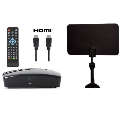Digital Converter Box  Digital Antenna  HDMI and RCA Cable - Complete Bundle to View and Record HD Channels For FREE Instant or Scheduled Recording 1080P HDTV HDMI Output And 7 Day Program Guide