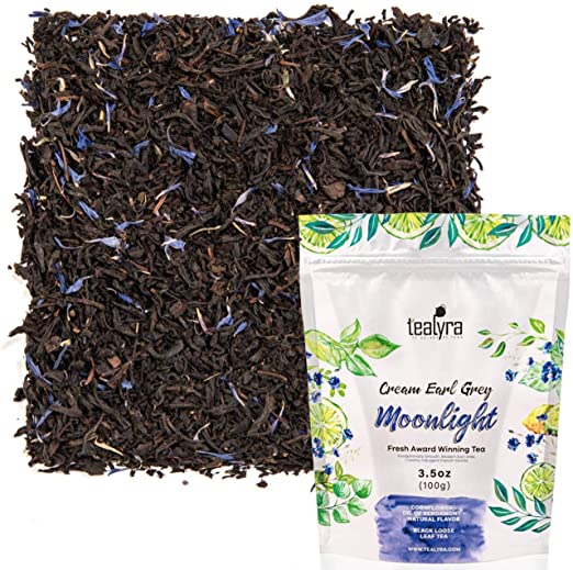 Tealyra - Cream Earl Grey - Classic Black Loose Leaf Tea - Citrusy with Vannilla Flavor - Fresh Award Winning Tea - Medium Caffeine - All Natural Ingredients - 100g (3.5-Ounce)