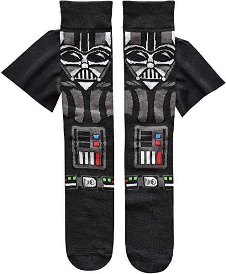 Star Wars Darth Vader Caped Men's Crew Socks Shoe Size 6-12