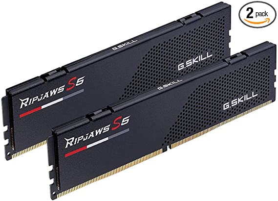 G.Skill RipJaws S5 Series (Intel XMP) 32GB (2 x 16GB) 288-Pin SDRAM DDR5 6000 CL36-36-36-96 1.35V Dual Channel Desktop Memory F5-6000J3636F16GX2-RS5K (Matte Black)