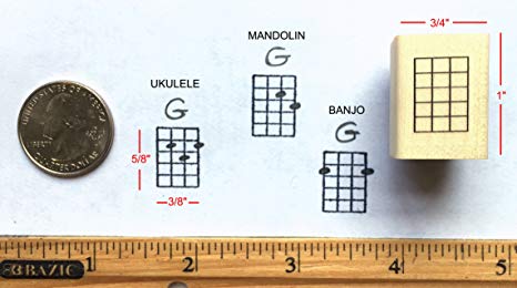 Stampola Mini Ukulele, Mandolin, Banjo Chord Stamp