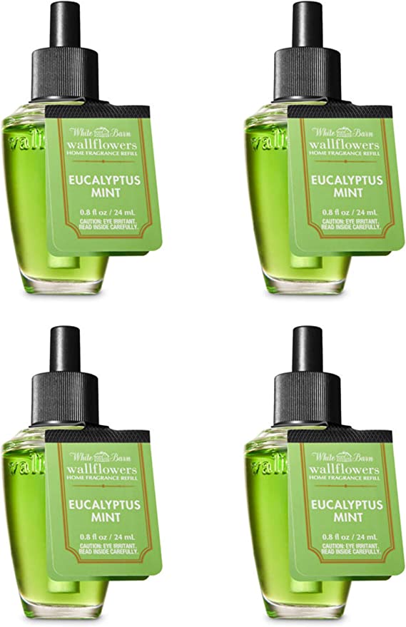 Bath & Body Works Eucalyptus Mint Fragrance Bulb- Bundle of 4