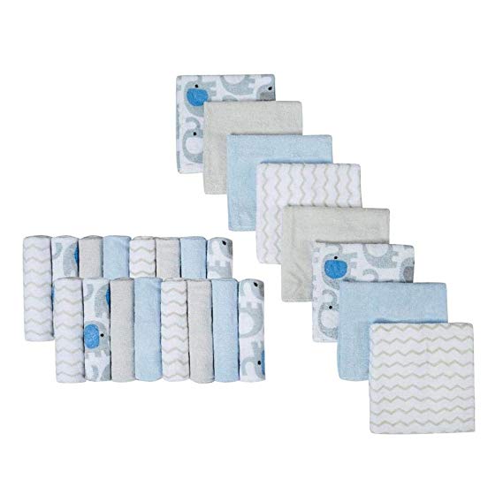 Baby Washcloths Set,Super Cozy Infants Bath Terry Washcloth,24 Pcs Gift Pack