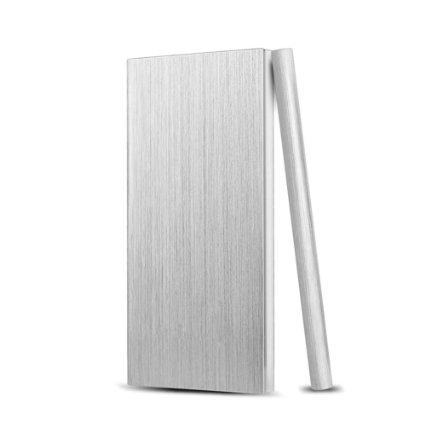 Ultra Slim Dual USB Ports Portable External Power Bank Charger 20000mAh for iPhone 6 6s Plus 5s 5se Samsung Galaxy S7 S6 S5 HTC ...(Silver)