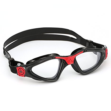 Aqua Sphere Kayenne Goggle with Clear Lens, Black/Red, Regular