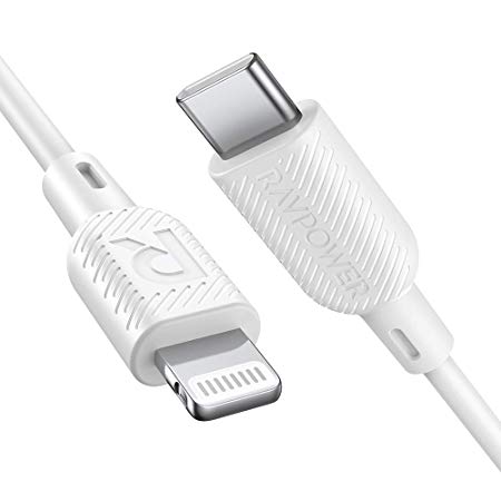 USB C to Lightning Cable RAVPower MFi Certified Supports Power Delivery Fast Charging with Type C PD Charger Compatible with iPhone X/XS/XR/XS Max/8/8 Plus