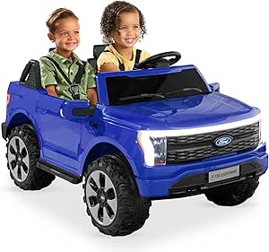 Best Choice Products Kids 24V 2-Seater Electric Ride On Car Officially Licensed Ford Lightning Truck w/Parent Control, Bluetooth, LED Lights - Blue