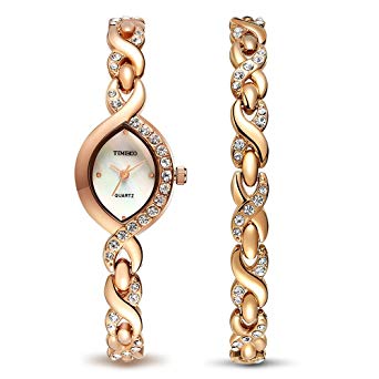 Time100 Women's Watches Bracelet Diamond Oval Dial Ladies Fashion Dress Wrist Watch