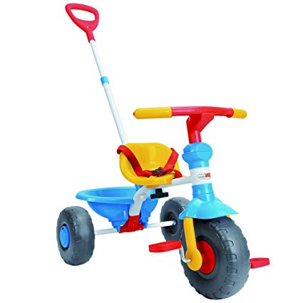 ChromeWheels Kids' Tricycle, with Pushing Handle and Grow-with Seat for 1-3 Years Old Toddler