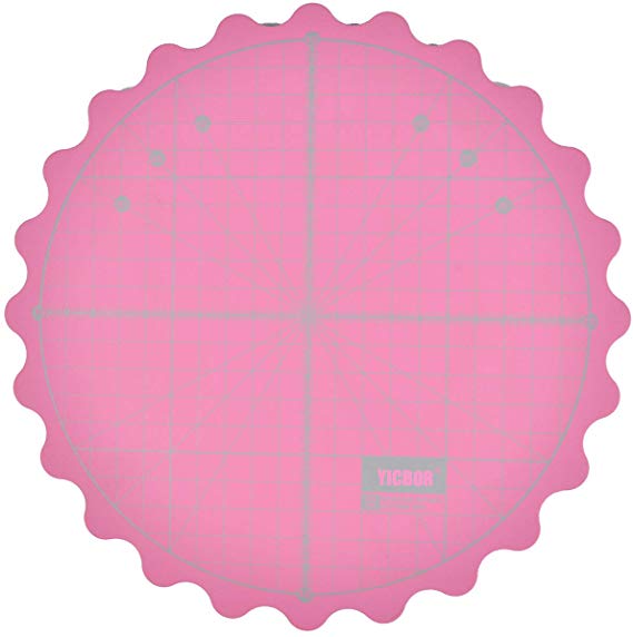 YICBOR Self Healing Rotary Cutting Mat for Office School Supplies Quilting, Paper Craft, Clay Craft, Art Craft Size 8 inch … (Pink)