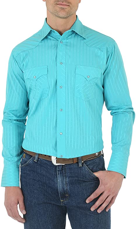 Wrangler Men's Sport Western Long Sleeve Snap Shirt