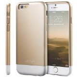 iPhone 6 Case - VENA iSlide Dock-Friendly Ultra Slim Fit Hard PolyCarbonate Case for Apple iPhone 6 47 - Champagne Gold  White