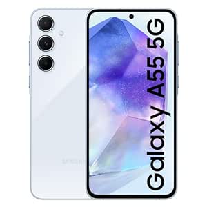 Samsung Galaxy A55 5G (Awesome Iceblue, 8GB RAM, 128GB Storage) | Metal Frame | 50 MP Main Camera (OIS) | Nightography | IP67 | Corning Gorilla Glass Victus  | sAMOLED with Vision Booster