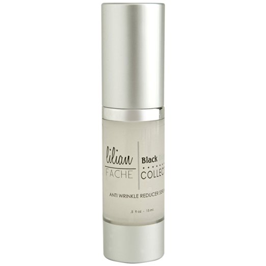 Anti Wrinkle Reducing Serum - By Lilian Fache - Anti Aging Serum - Wrinkle Reducer - Skin Rejuvenation for Preventing and Reducing Fine Lines and Wrinkles - Black Diamond Dust Infused - Beauty Skin Care Product - Collagen Restoring - Try This One of a Kind Anti Aging Wrinkle and Fine Line Reducer With Confidence - 0.5oz./30ml