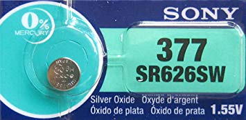 1 x Sony 377 SR626SW Silver Oxide 0% Mercury Watch Battery