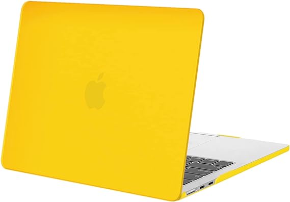 MOSISO Compatible with MacBook Air 13.6 inch Case 2023 2022 Release A2681 M2 Chip with Liquid Retina Display & Touch ID, Protective Plastic Hard Shell Case Cover, Yellow