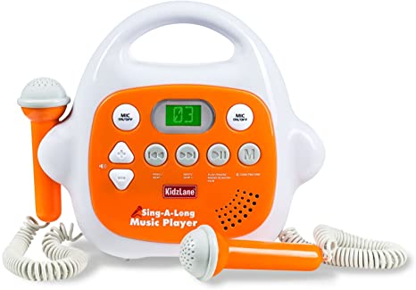 Kids Karaoke Machine MP3 Music Player, with 2 Microphone, Built in Music Storage, Bluetooth/MP3/AUX Connection