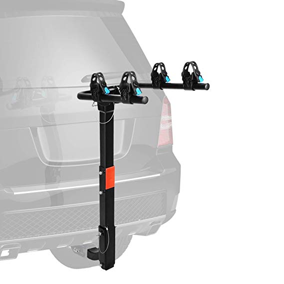 XCAR 2-Bike Bicycle Hitch Mount Carrier Rack Heavy Duty for Cars, Trucks, SUV's Hatchbacks with 2" Hitch Receiver