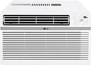 LG LW8024RD 8,000 Window Air Conditioner, 115V, 350 Sq.Ft. (14' x 25' Room Size), Quiet Operation, Electronic Control with Remote, 3 Cooling & Fan Speeds, Auto Restart, 8000 BTU, White