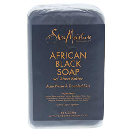 Shea Moisture African Black Soap With Shea Butter 8 oz (Pack of 10)