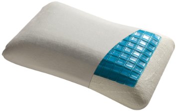 Brisa Gel Memory Foam Pillow with Portable Zippered Carrying Case, King/California King