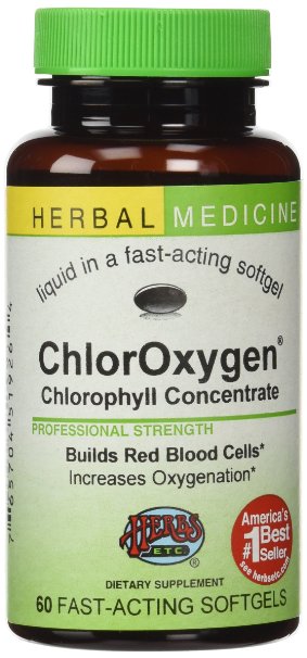 Herbs Etc ChlorOxygen Chlorophyll Concentrate 60 Softgels