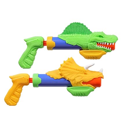 Nerf Super Soaker DinoSquad Dino Splashers 2 Water Blasters for Holi - Set of 2 Pichkari - Pichkari for Outdoor Water Games On Holi Festival, Branded Toy Pichkari for Kids 6