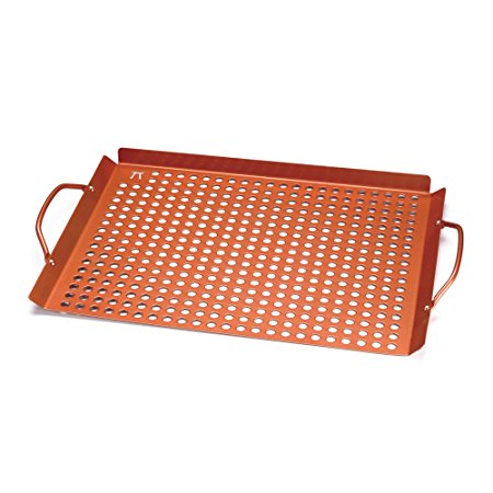 Copper Nonstick Large Grill Grid with Handles