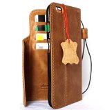 Genuine Italy Oiled Leather Case for Iphone 6 Plus  Book Wallet Handmade Business Luxury New Free Shipping  Band