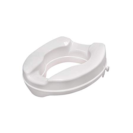 Drive Medical Raised Toilet Seat with Lock, Standard Seat, 2"